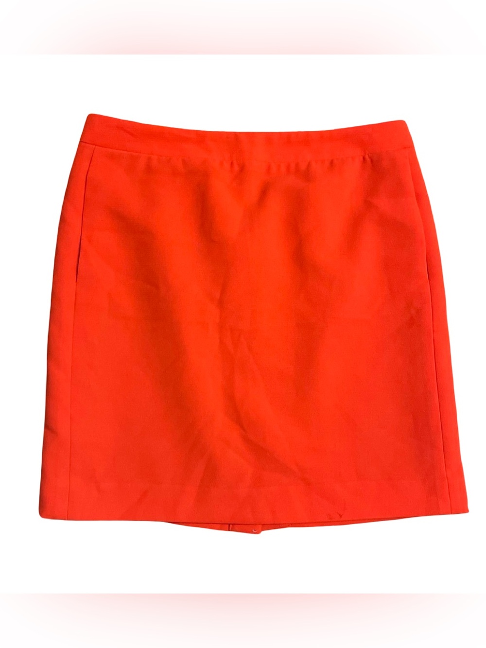 J. Crew Bright Orange Straight Mini Skirt